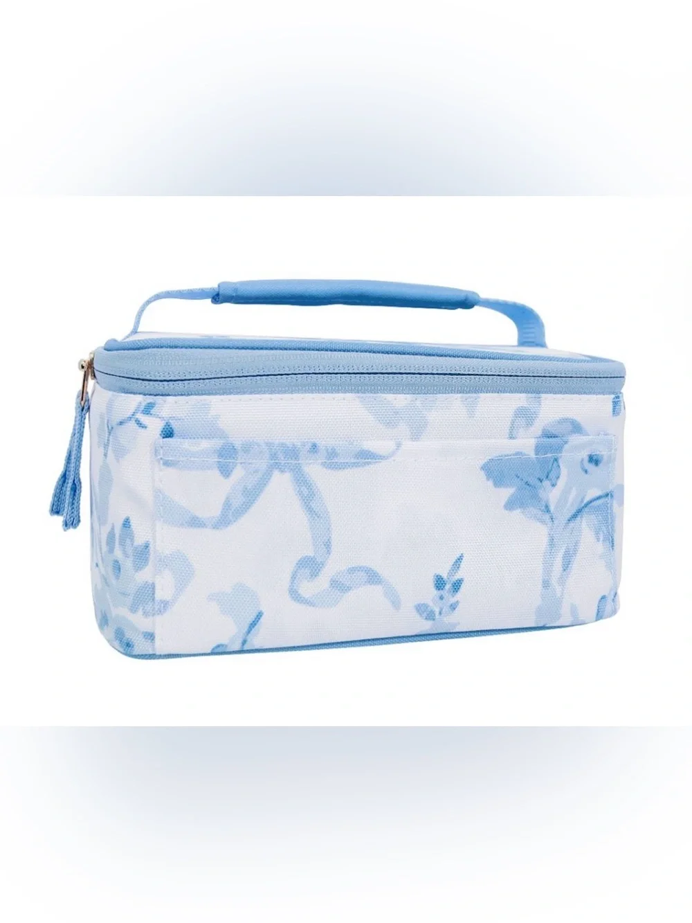 LoveShackFancy Blue Damask Floral Mackenzie Lunch Box or Cosmetic Case NWT